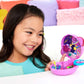 Polly Pocket Dolls and Playset, Planet Polly Outer Space Compact, Travel Toy with 1 Micro Doll, Pet Puppy & Themed Accessories