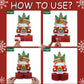 6 Pieces Christmas Table Decorations Honeycomb Centerpieces, Christmas 3D Honeycomb Table Decor, Santa Snowman Topper for Winter Holidays Dining Room