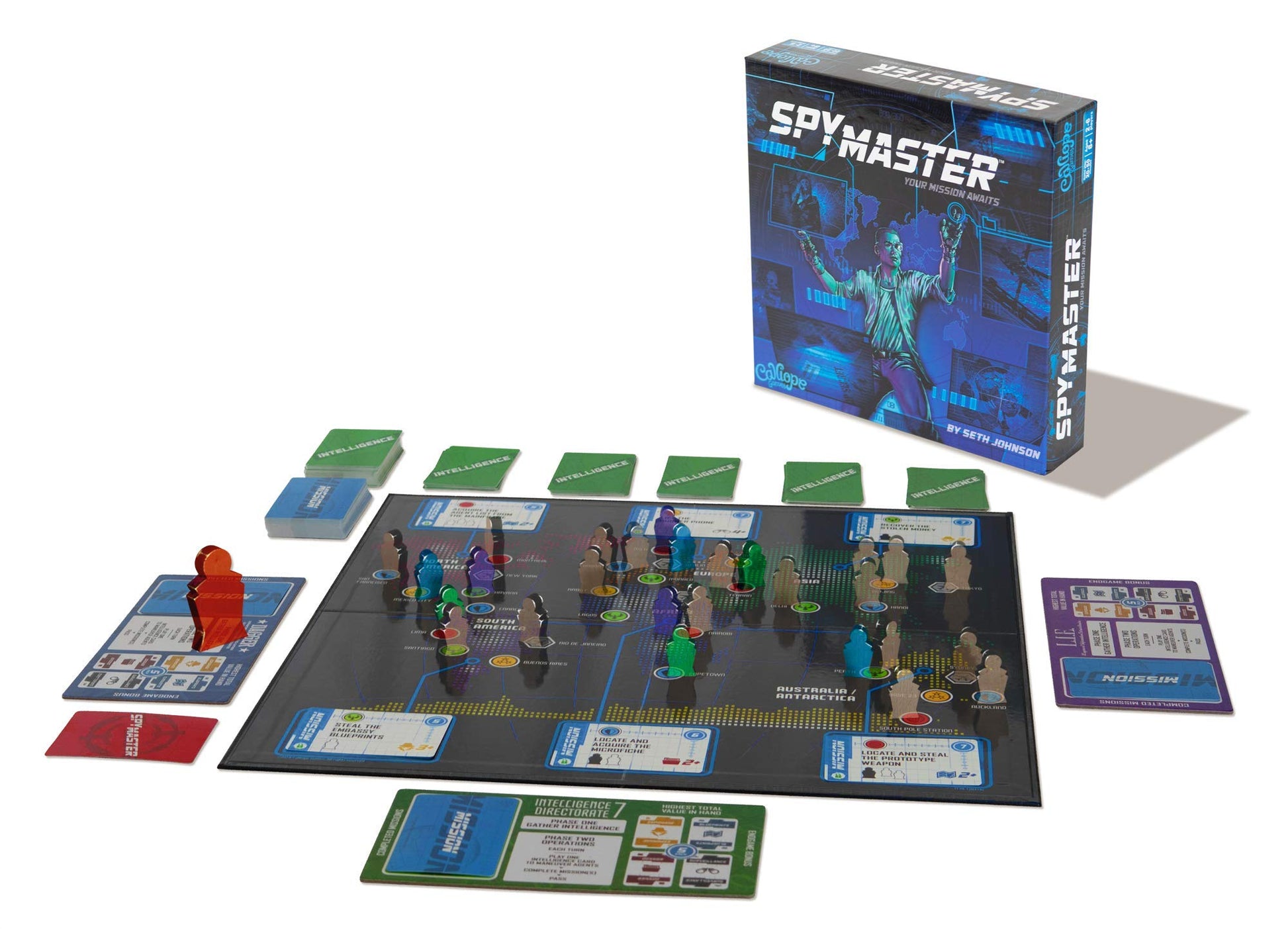 Calliope Games SpyMaster - Strategy Spy Board Game For Kids & Adults - Perfect For Family Game Night - 2-6 Players