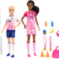 Barbie Careers Dolls & 15 Accessories, Soccer Player Playset Brooklyn” & Blonde Petite Player Dolls, 2 Nets, 2 Balls & More