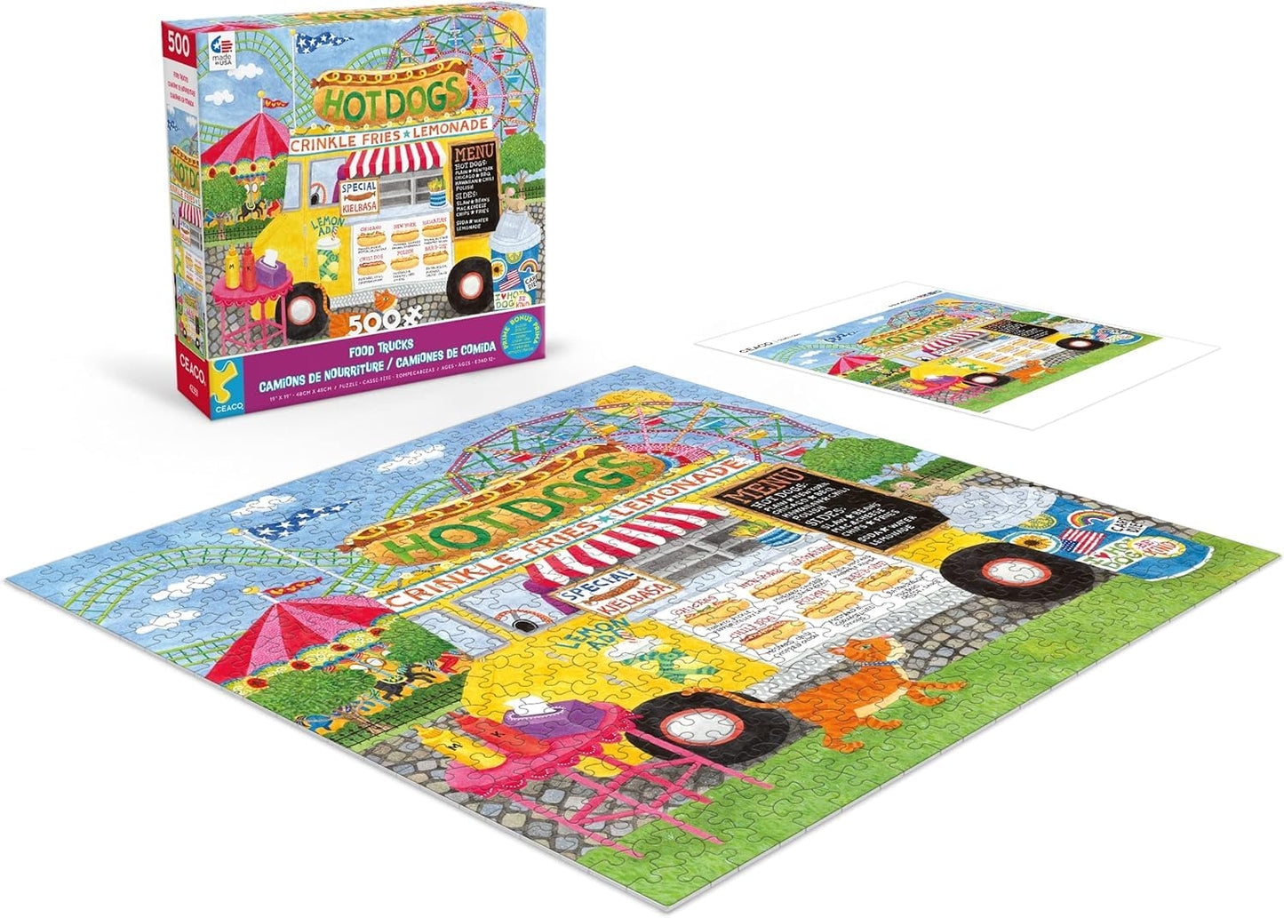 Ceaco - Food Trucks - Hot Dog Truck II - 500 Piece Jigsaw Puzzle