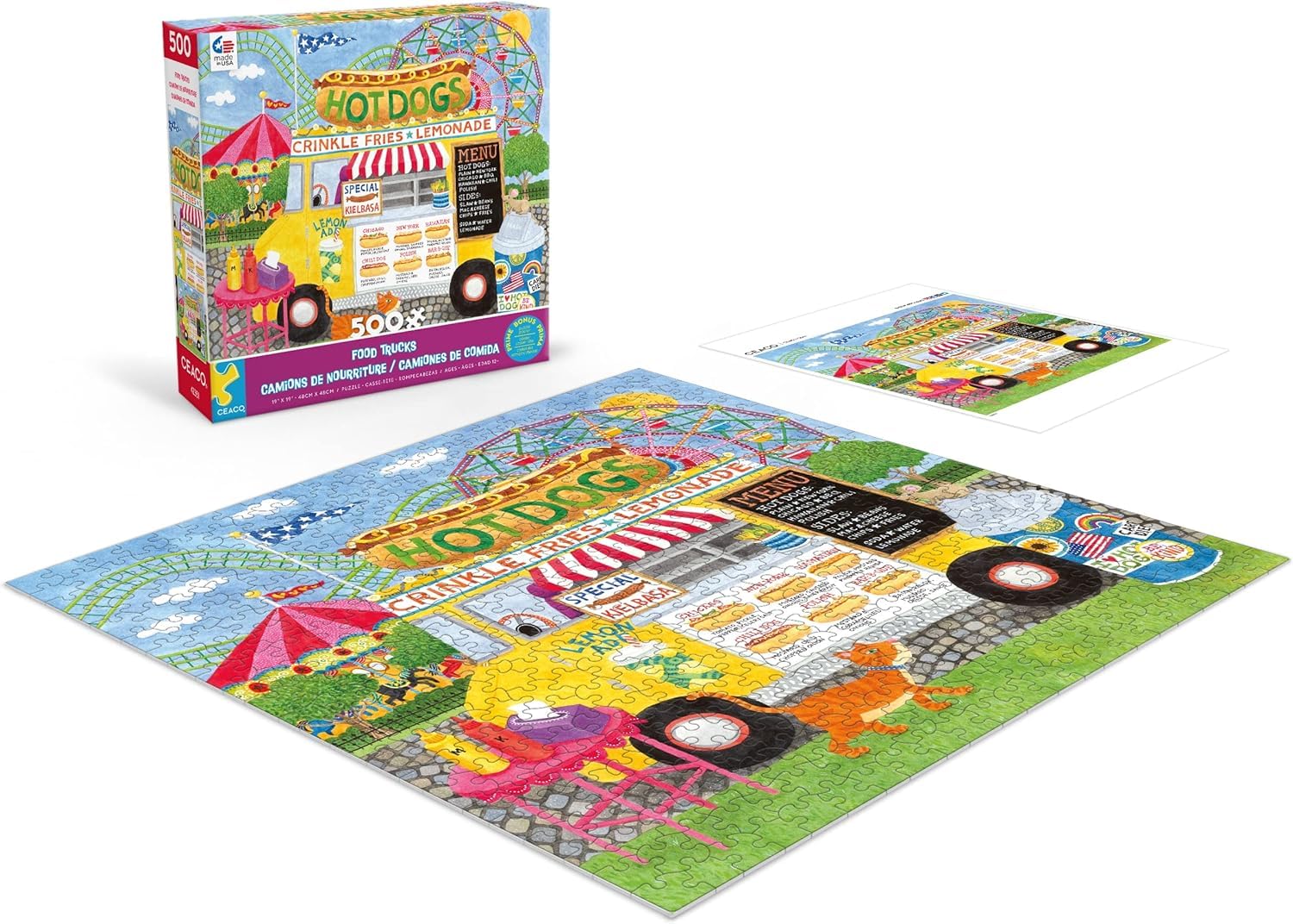 Ceaco - Food Trucks - Hot Dog Truck II - 500 Piece Jigsaw Puzzle