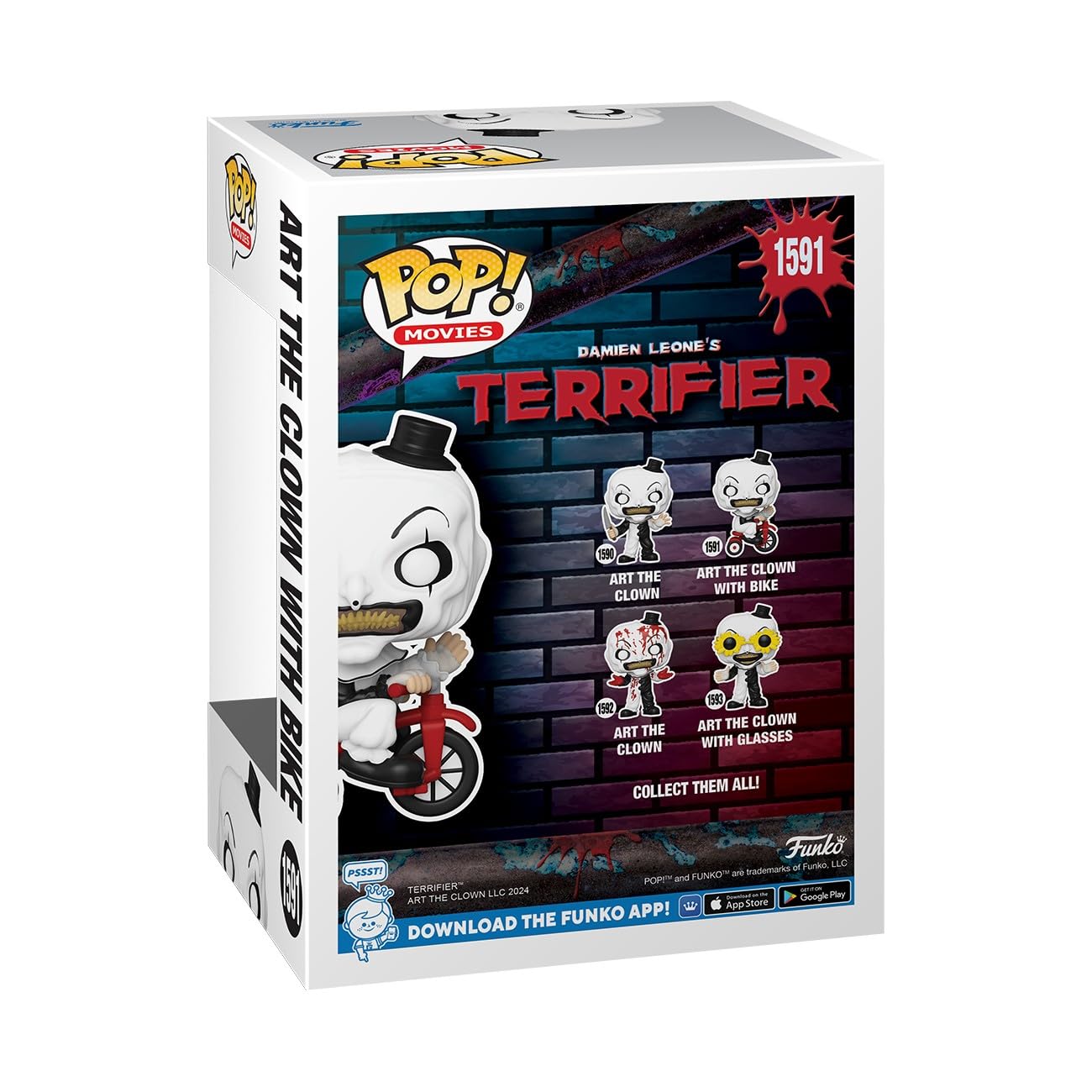 Funko POP! Movies: Terrifier - Art the Clown with Bike - Collectable Vinyl Figure - Gift Idea - Official Merchandise - for Kids & Adults - Horror Fans
