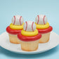 DecoPac Baseball Rings, Cupcake Decorations, Baseball Cupcake Toppers, Food Safe - 24 Pack