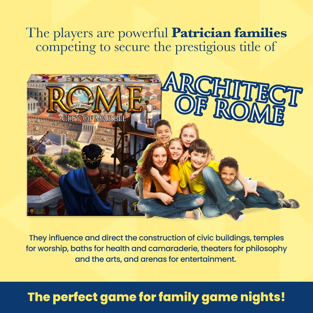 R&R Games Rome: City of Marble Game: A Strategic Tile-Laying Game for Family Night