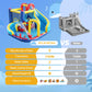 ELEMARA 10 in 1 Inflatable Water Slide Bounce House, Inflatable Bounce House with Blower, Dual Slides & Climbing Walls & Ring-toss Game & 2 Water