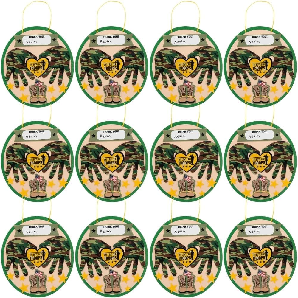Military Appreciation Handprint Sign Craft Kit - Makes 12