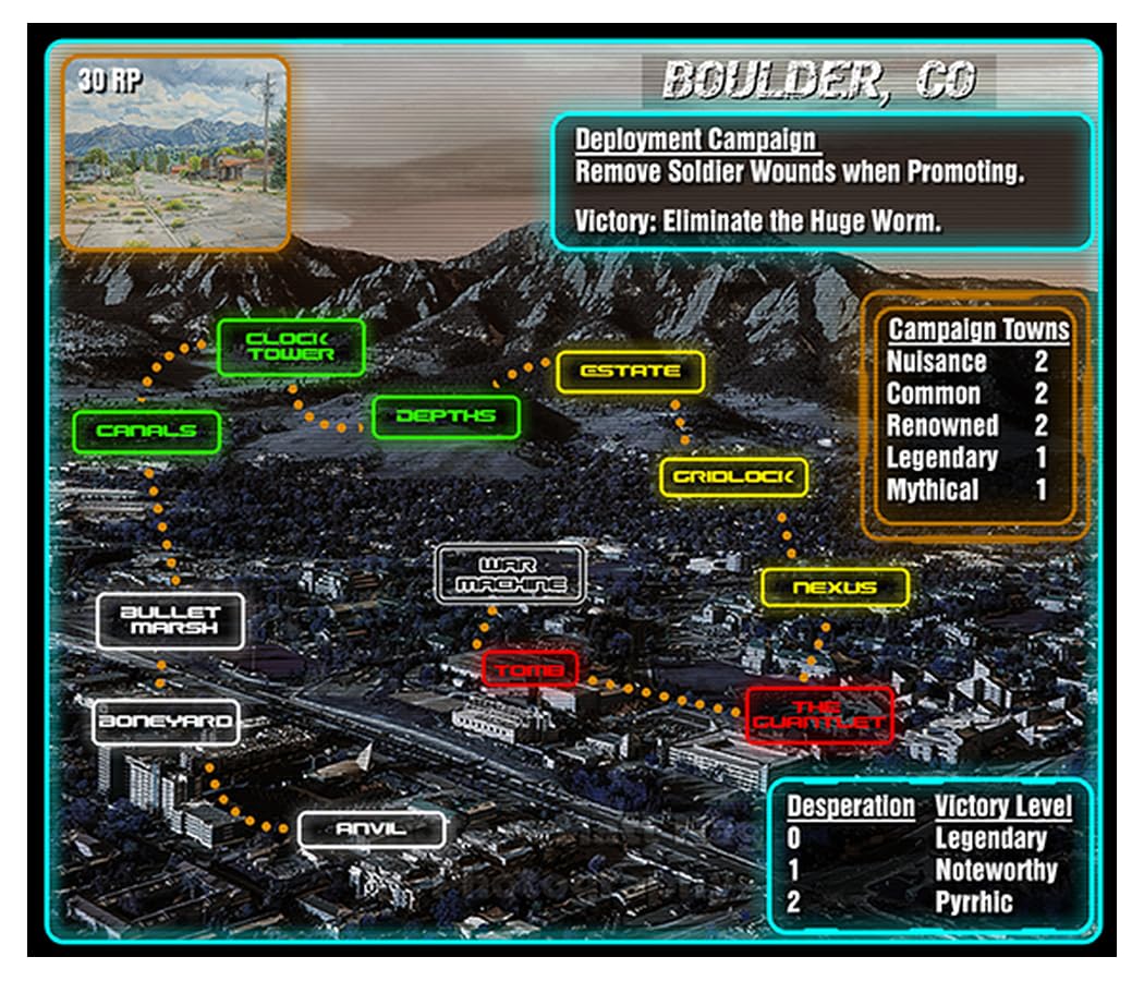 Dan Verssen Games Warfighter Chtorr Campaign #2 Boulder, Colorado Board Game Expansion. for Adults.