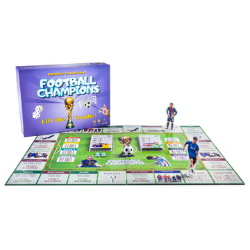 SanDim Creations Football Champions Board Game - Family Board Games for Teens 14+ and Adults - Soccer Strategy Board Game Ages 14+ - Sports Trivia