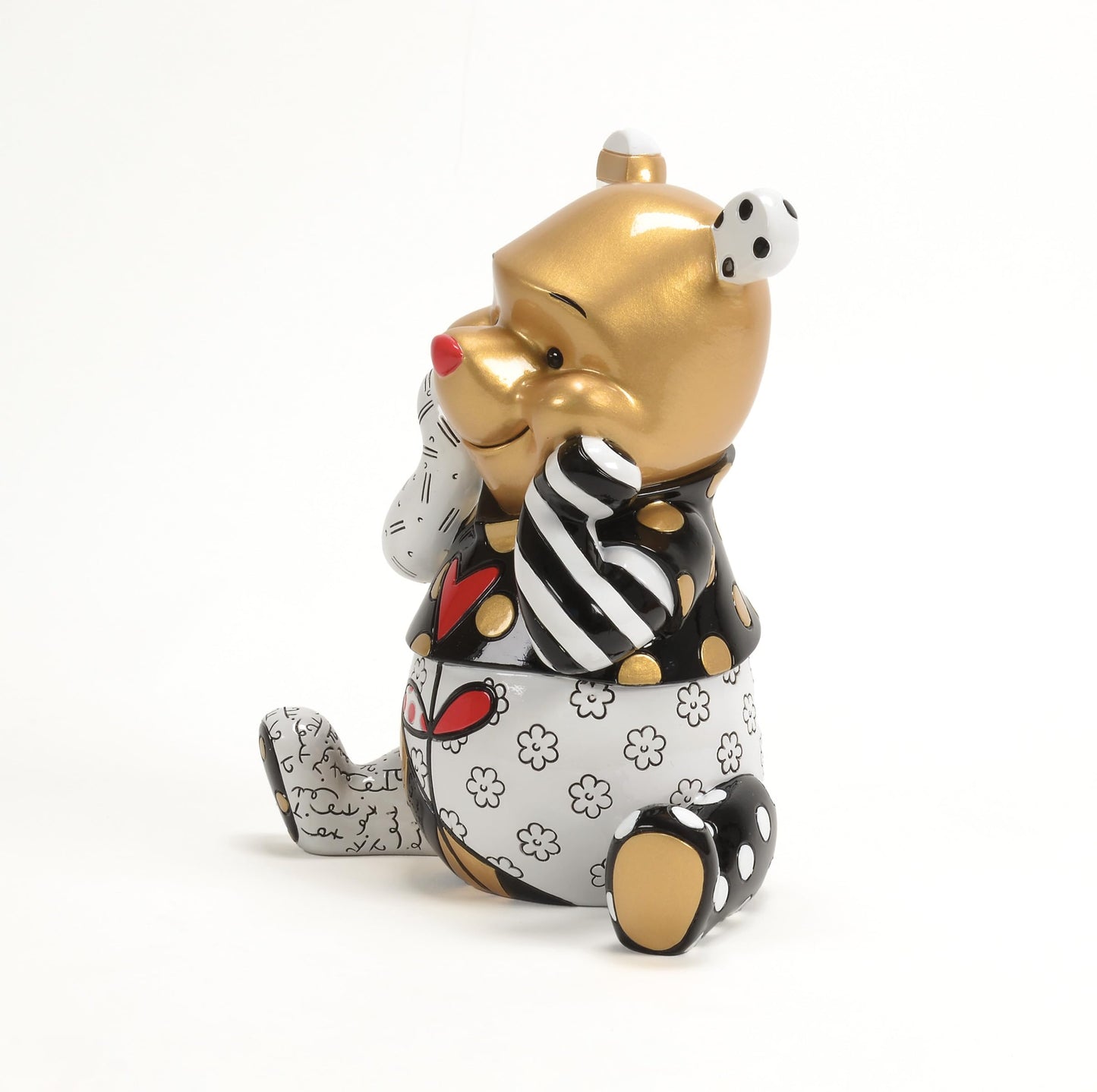 Enesco Disney Britto Winnie The Pooh Head in Hands Midas Figurine, 7.2 Inch, Multicolor
