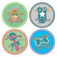 Creanoso Baby Shower Stickers for Boys (10-Sheets x 16 Designs) - Individual Small Size 1.5 Inches in Diameter, Unique Designs DIY Decoration Art