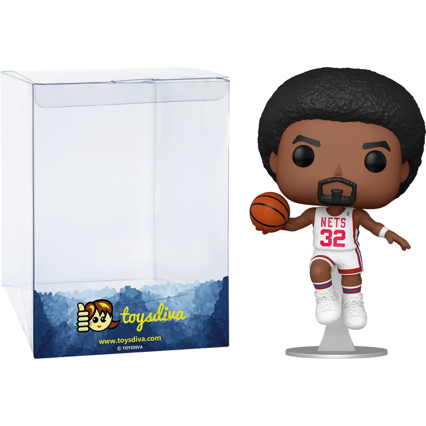 Funko Julius E r v i n g : P o p ! Basketball Vinyl Figurine Bundle with 1 Compatible 'ToysDiva' Graphic Protector (107-55220 - B)
