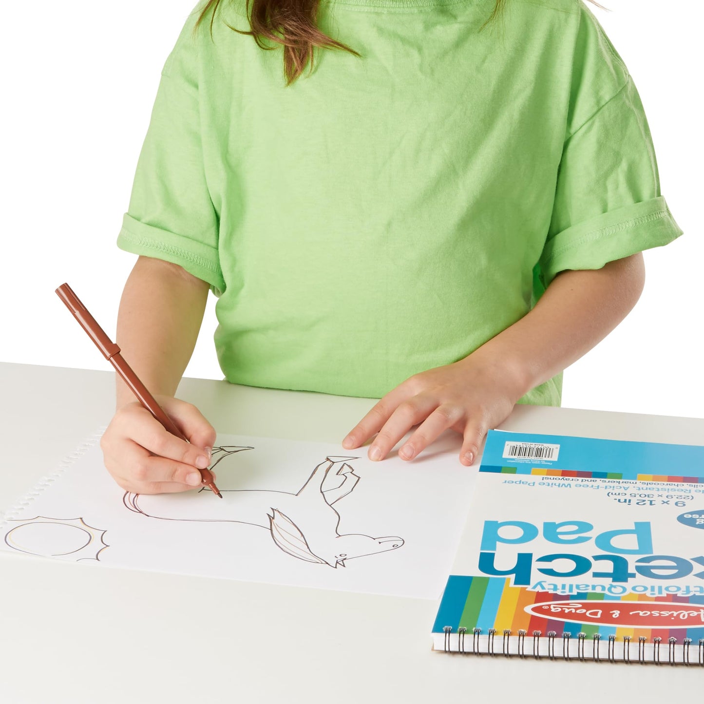 Melissa & Doug Drawing Paper, Sketch Pad, 2-Pack Bundle for Coloring, Writing or Painting (9 x 12 inches) - 50 Sheets Each, Kids Drawing Pad & Art