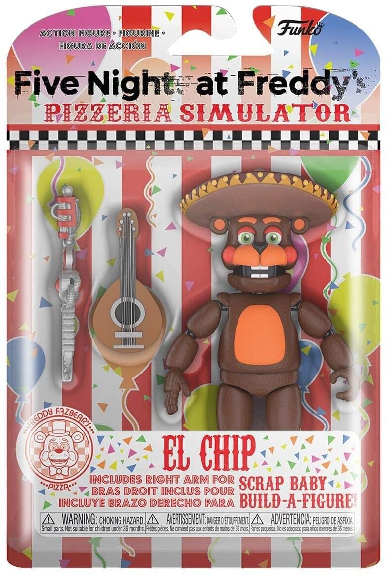 Funko Action Figure: Five Nights at Freddy's (FNAF) Pizza Sim: El Chip Collectible - FNAF Pizza Simulator - Collectible - Gift Idea - Official