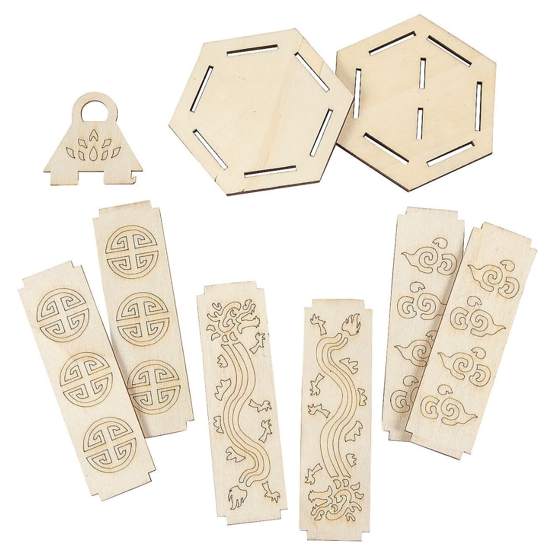 Fun Express Color Your Own Asian Lanterns - 6 Pieces