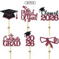 Maroon Graduation Cupcake Toppers 36PCS Glitter Proud Of You Food Picks Congrats Grad Party Table Ideas