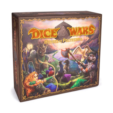 Wiz Dice - Dice Wars: Heroes of Polyhedra | PVP Skirmish Board Game for 2-4 Players | Roll Your Army & Generate a Random Map, & Battle | Ages 14