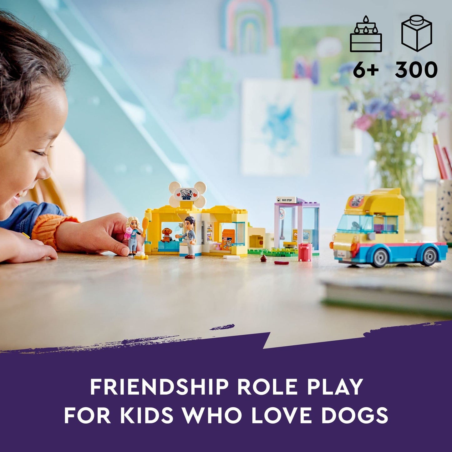 LEGO Friends Dog Rescue Van Building Toy 41741 Mobile Rescue Center Pretend Play Set, Gift Idea for Animal-Loving Kids Girls Boys Age 6+ Featuring