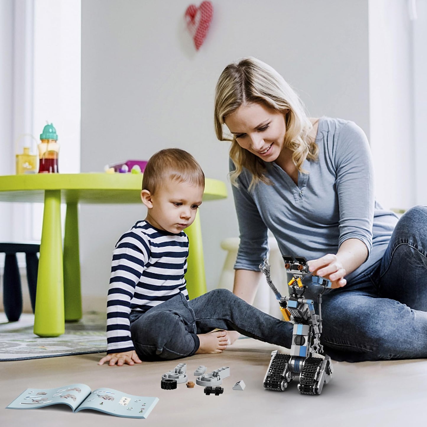 370 Pieces Johnny 5 Robot Building Set, Johnny Five Robot Model Toys, Compatible with Lego, Educational Gift Set for Ages 8-14 Boys