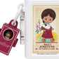 Polly Pocket x American Girl Dolls & Playset, Book Theme Collaboration Compact Bundle with Keychain, Samantha, Kirsten, and Josefina