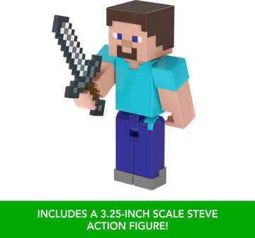 Mattel Minecraft Village Raid Pack with 3 Action Figures & Accessories