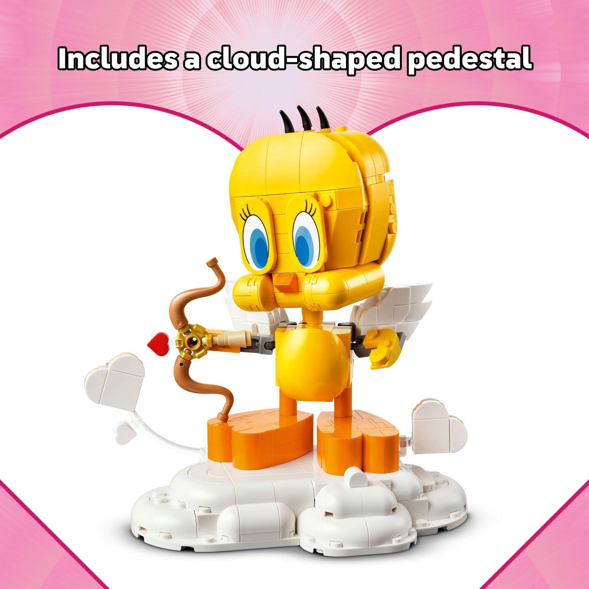 LEGO Looney Tunes Sweetheart Tweety Bird Building Toy for Adults & Kids - Tweety Figure W/Display Pedestal & Accessories for Girls & Boys, Ages 12+