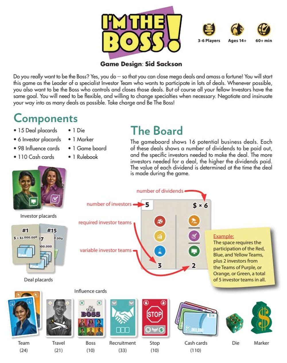 Face 2 Face Eagle-Gryphon Games I'm The Boss Bargaining Board Game