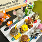 UGQIN Tonie Shelf Come with Carrying Bag, 3 Tiered Magnetic Display Shelf,Tonie Figures Holder,Toniebox1/2 Stand in Kids Room (White)