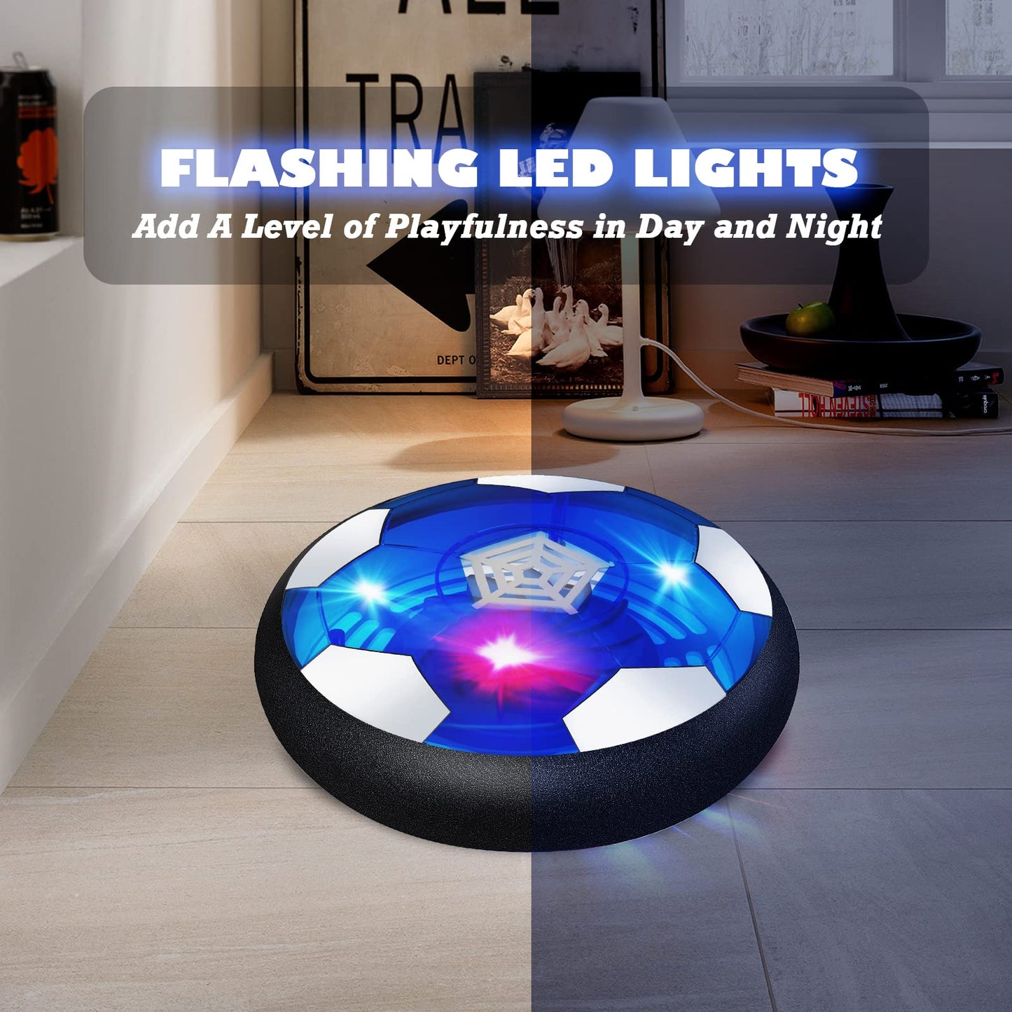MelMelKat Kids Toys Hover Soccer Ball with Fast Charge & Big Battery, Rechargeable Light Up Toys for Kids Indoor Games Birthday Gifts Stocking