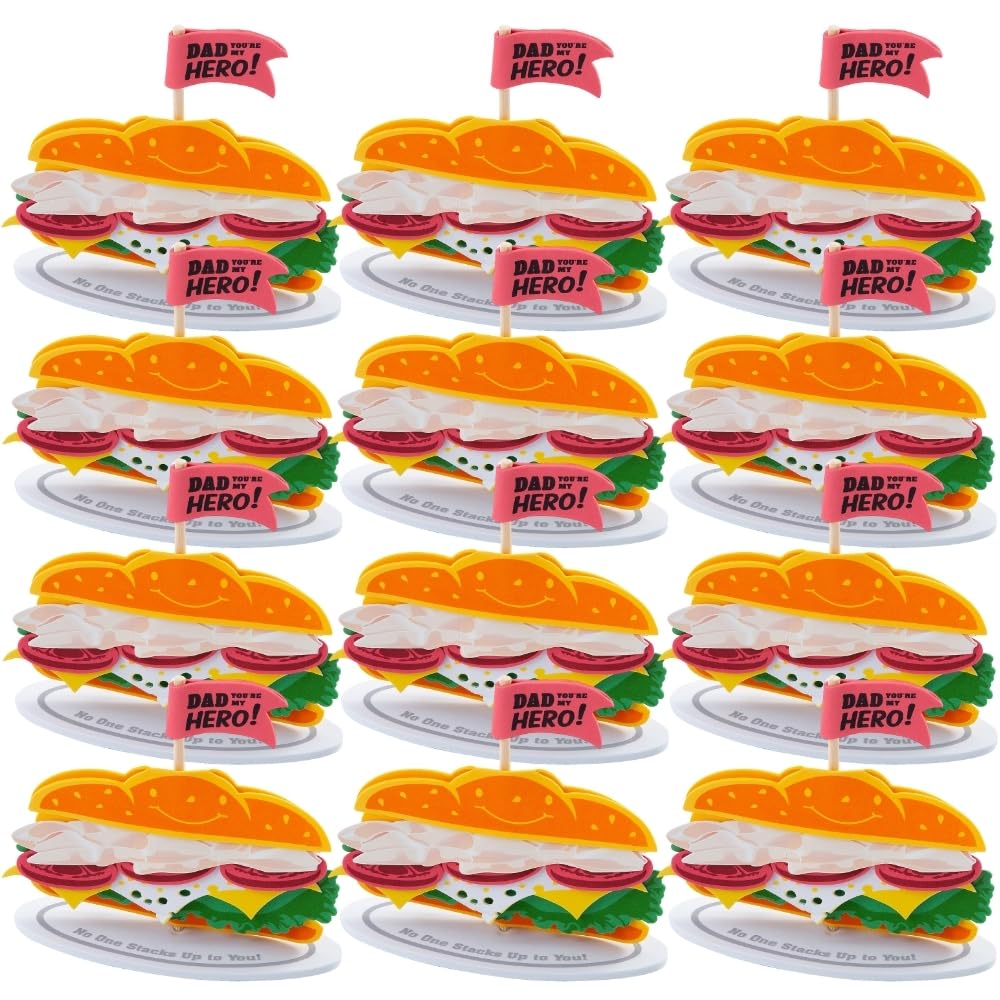 Father’s Day Dad You’re My Hero Sandwich Craft Kit, Makes 12