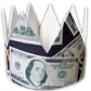 Money Theme Decoration KIT Bill Dollar Signs Birthday Banner Currency Symbol Money Tablecover Tablecloth Dollar Crown Set for Birthday Casino Wedding