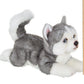 Bearington Explore 13-Inch Baby Dog Plush, Huggable Stuffed Animal Puppy, Adorable and Cuddly Husky Manouk Dog Plush Toy for Nursery Decor, Kids
