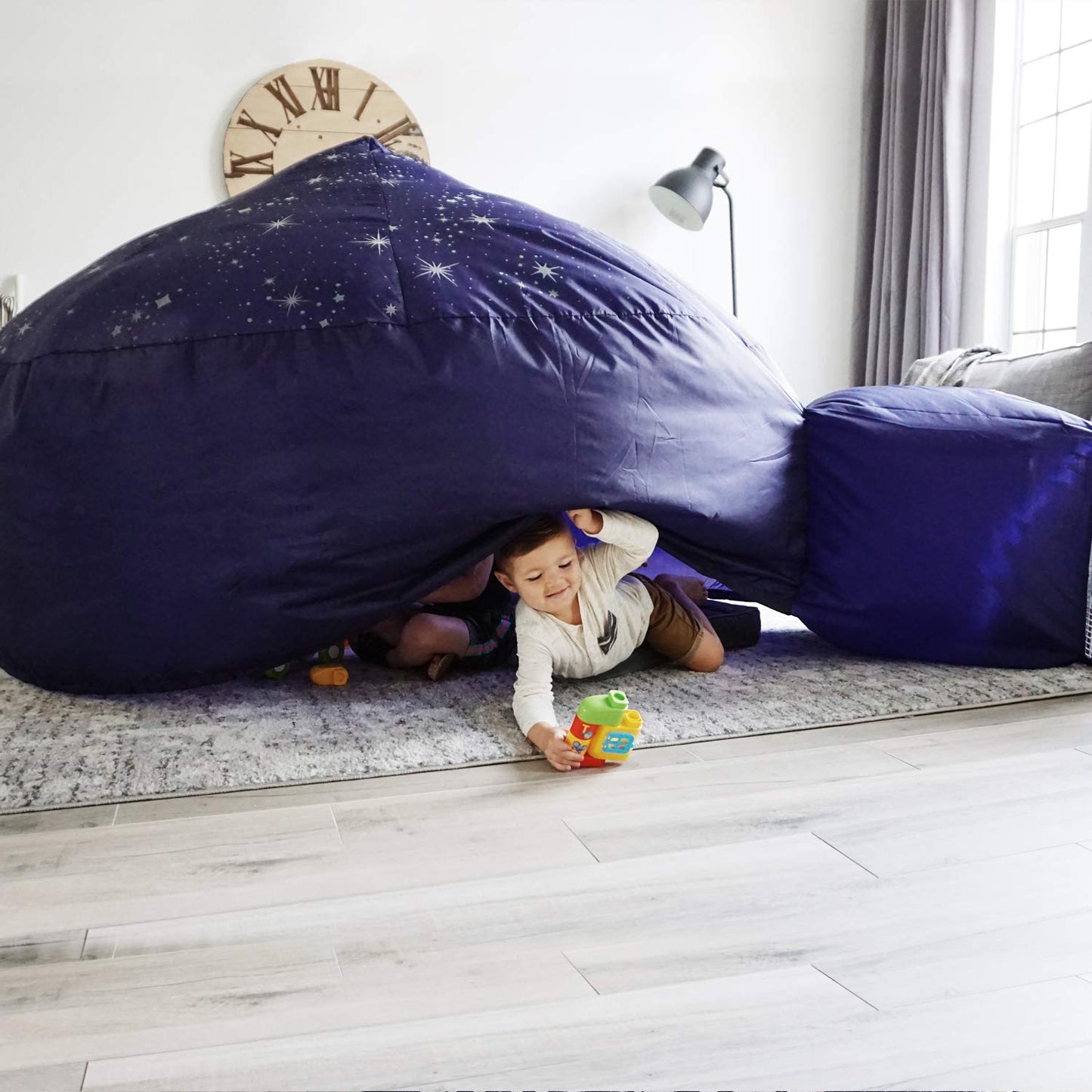 AirFort Inflatable Fort for Kids, Builds in 30 Sec, Play Tent Age 3+ (Starry Night)