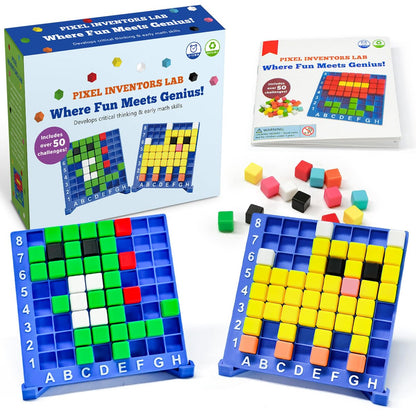 Pixel Art Craft Kits STEM Toys, Brain Teaser Games, Kindergarten Game, Back to School, Encourages Hands-on STEM-Based Play Craft Gifts for Age 5+