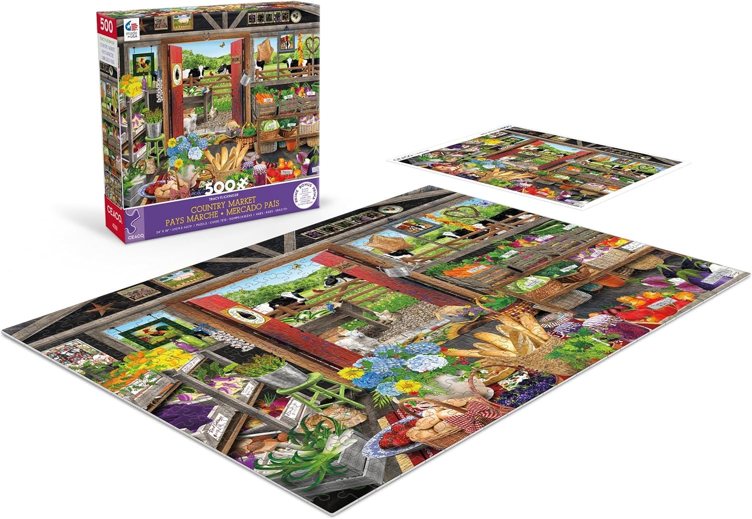 Ceaco - Country Market - 500 Piece Jigsaw Puzzle for Adults