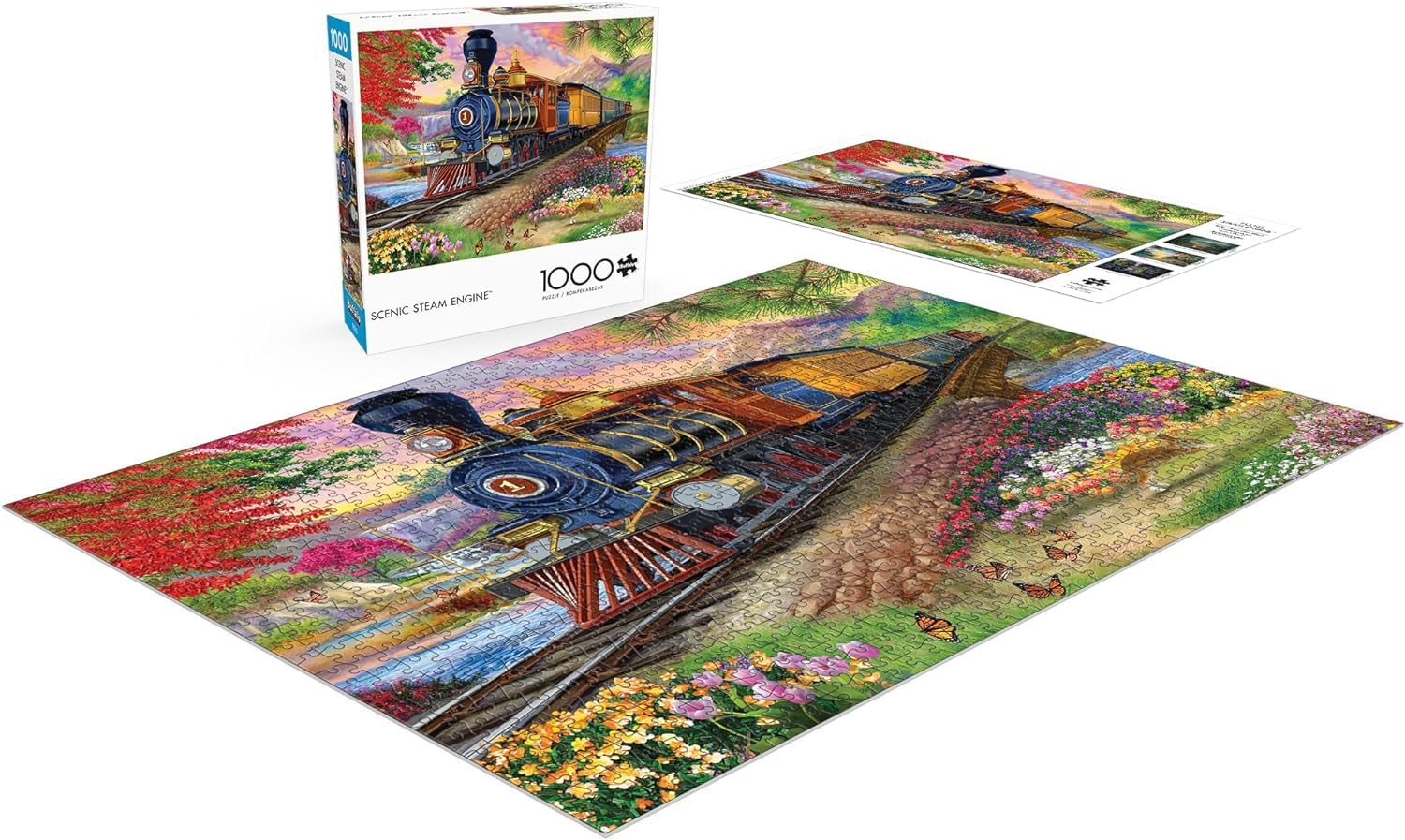 Buffalo Games - Bigelow Illustrations - Scenic Steam Engine - 1000 Piece Jigsaw Puzzle for Adults -Challenging Puzzle Perfect for Game Nights
