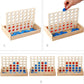 4 in a Row Wooden Board Game Foldable Line Up 4 Classic Family Toy Educational Toy For Kids and Family