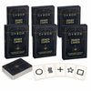 KAIU 150PCS Zener Cards, ESP Testing Cards Deck 2.44 x 3.42, 6 Pack of 25 Each, 5-Symbol Unmarked Psychic Test Cards for Intuition Training, Classroom