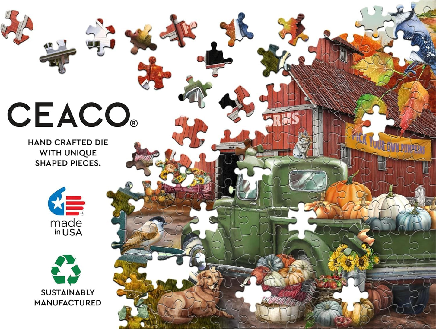 Ceaco - Farm Sweet Farm - 1000 Oversized Piece Jigsaw Puzzle