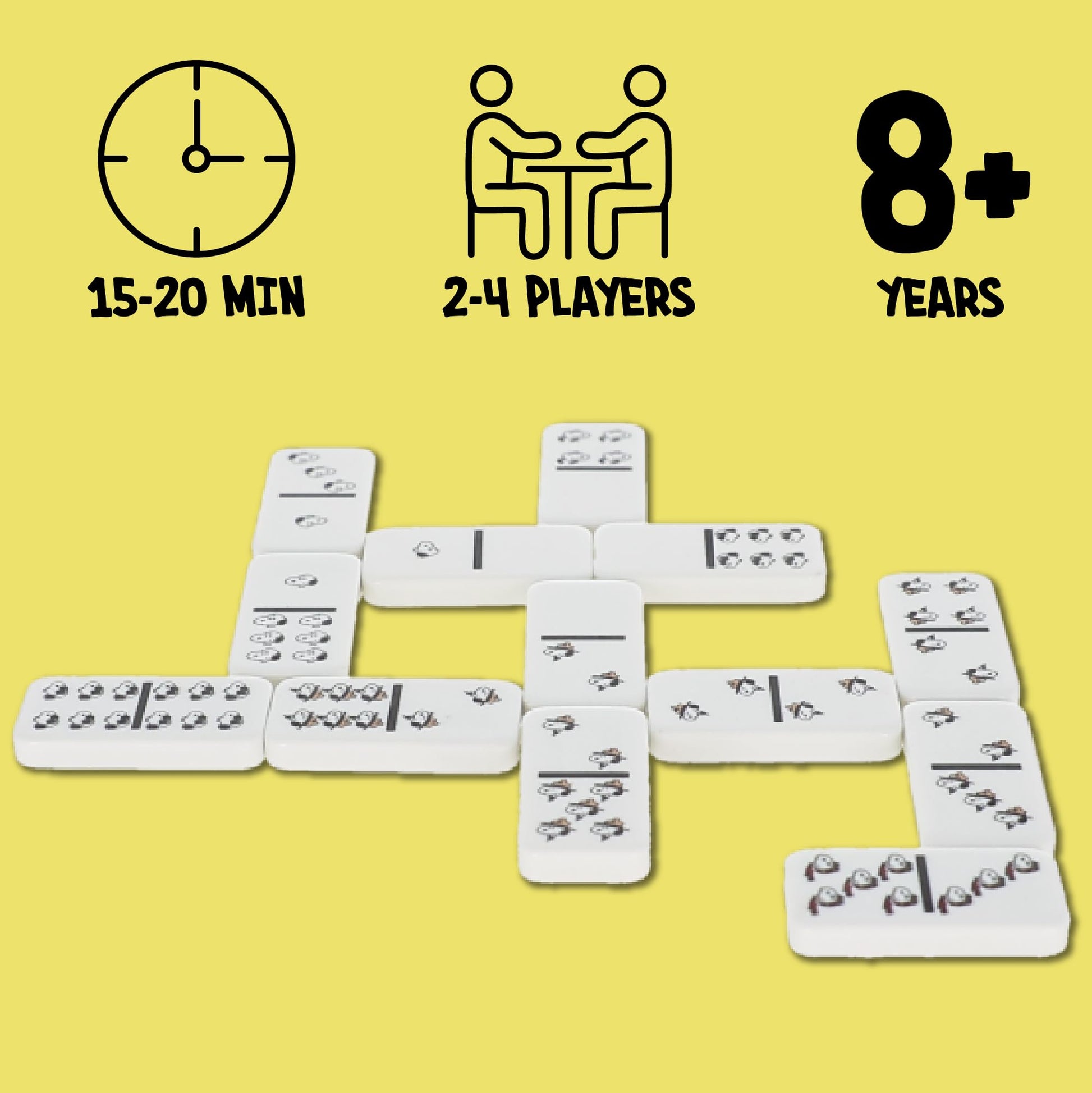AQUARIUS Peanuts Family Double 6 Dominoes Game - Snoopy & Friends Classic Domino Set for Kids and Adults - 28 Durable Tiles, Officially Licensed