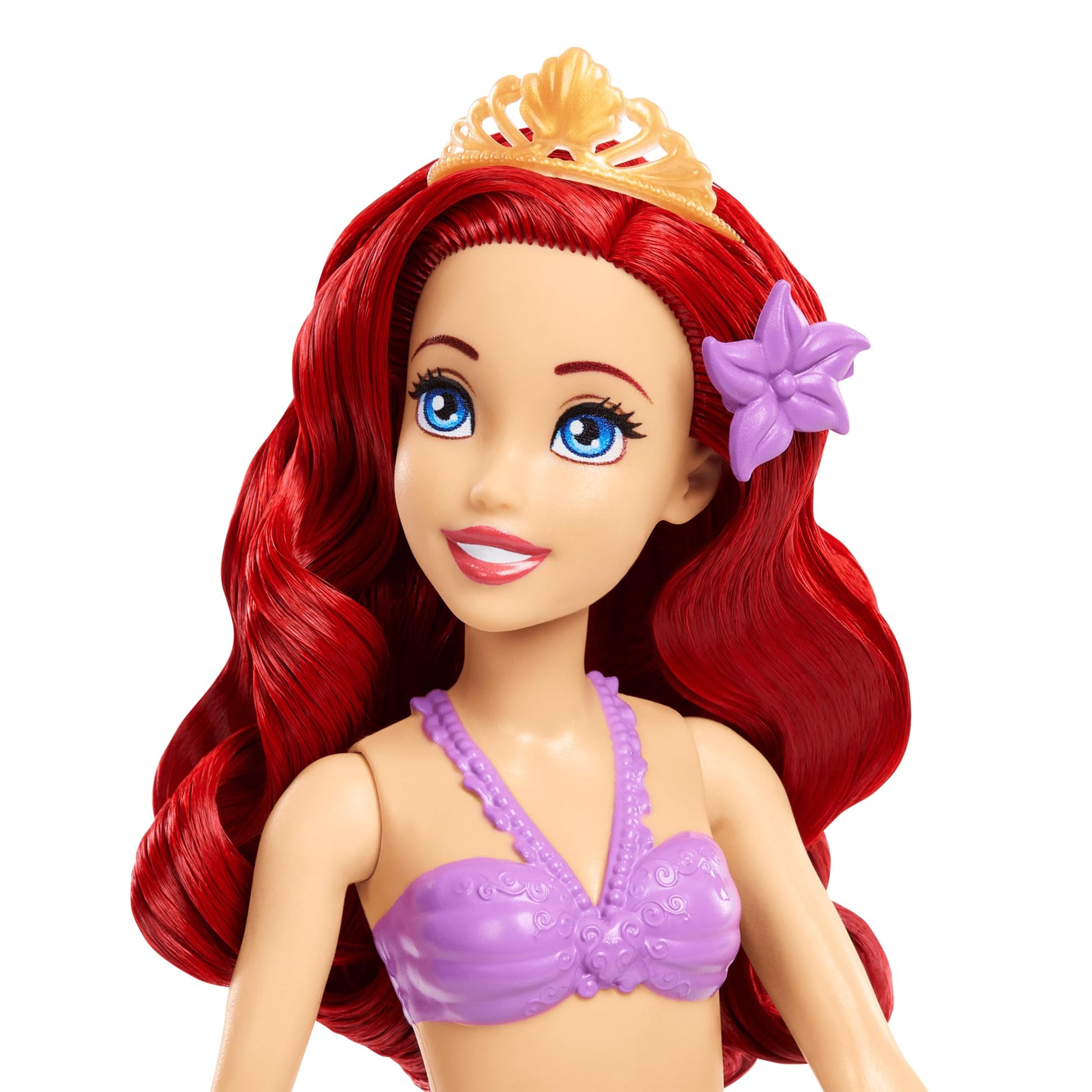 Mattel Disney Princess Toys, Ariel Mermaid Doll & Pool Set with Moldable Sand, 3 Molds & 6 Accessories, Inspired by The Little Mermaid Movie