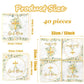 40pcs Floral God Bless Napkins Baptism Decorations for Girl Baptism Paper Napkins Religious Disposable First Communion Holy Christening Party Supplies