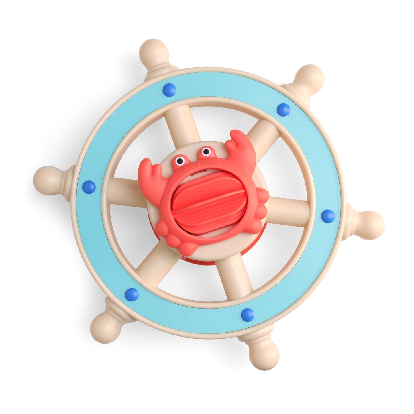 Itzy Ritzy Steering Wheel Bath Toy - Suction Cup Tub Toy with Rotating Steering Wheel and Easy-Grip Handles to Promote Fine Motor Skills & Imaginative