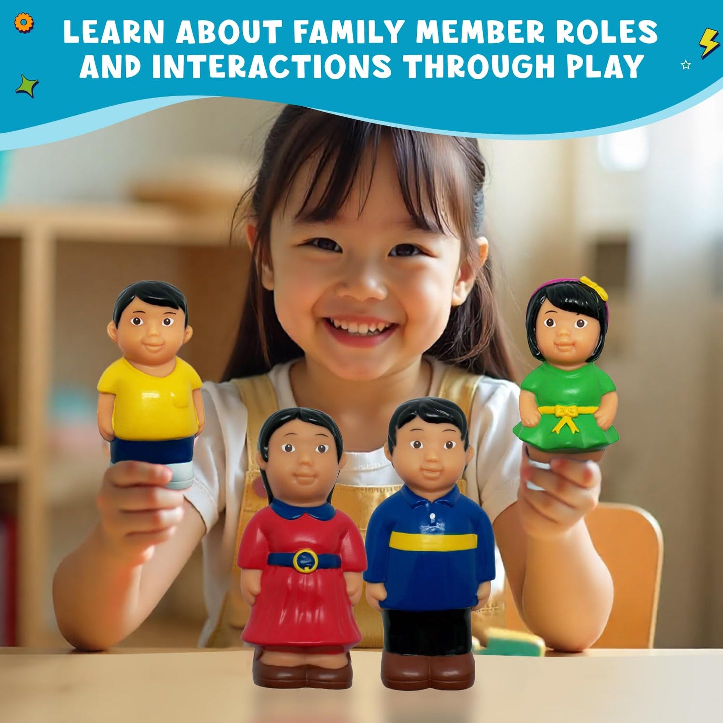 Get Ready Kids Asian Family Figures Set of 4-5 inch Multicultural Toys