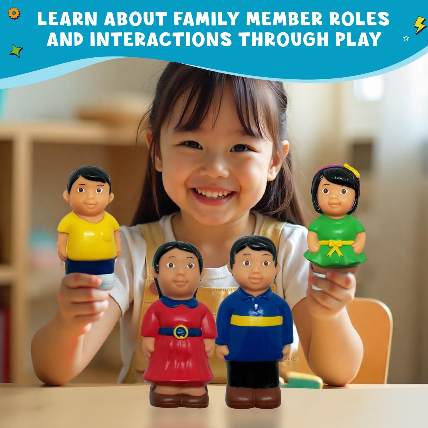 Get Ready Kids Asian Family Figures Set of 4-5 inch Multicultural Toys