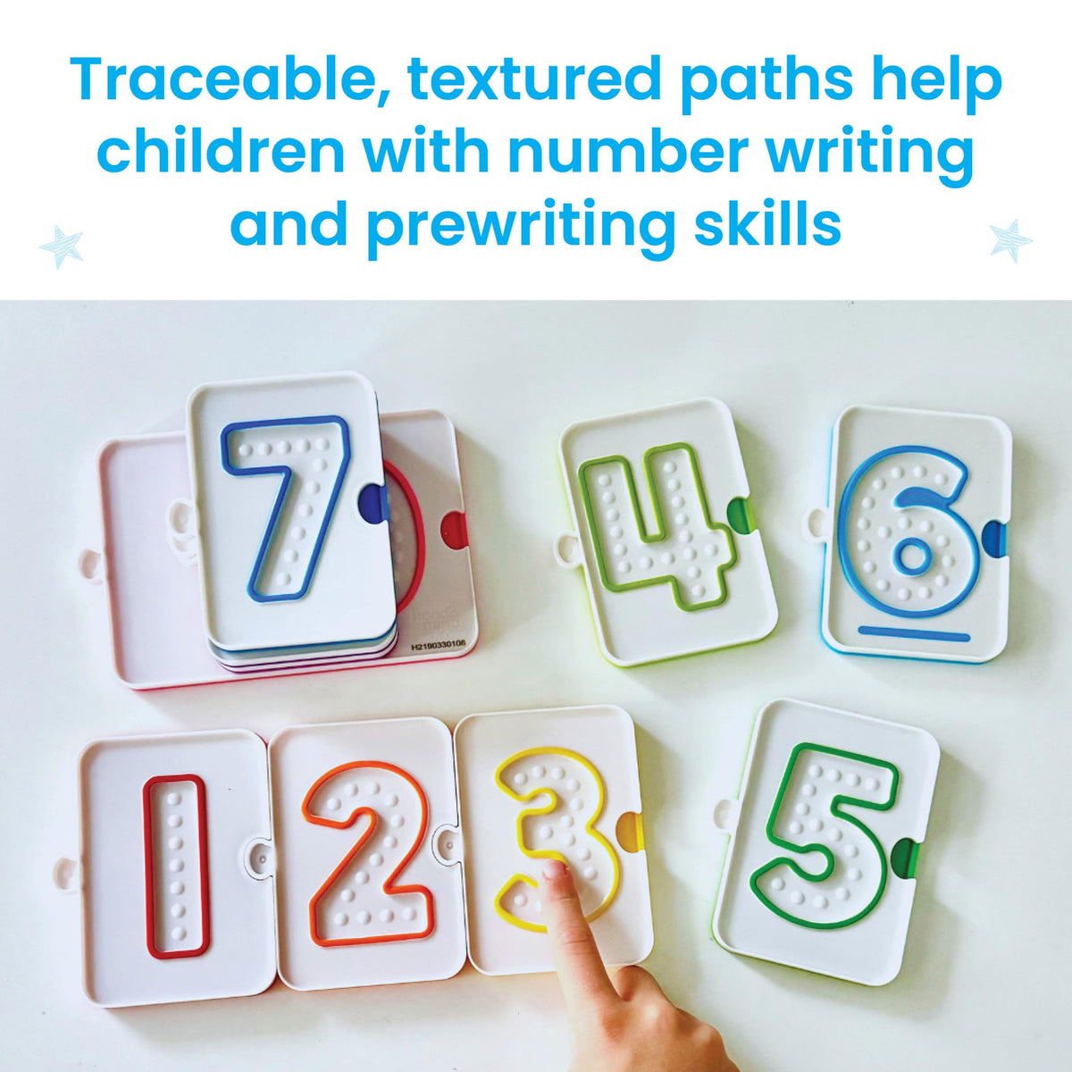 hand2mind Sensory Number Trays, Learning Numbers for Kids, Fine Motor Activities, Counting Toys for Sensory Seeking Kids, Texture Toys, Pre-Writing