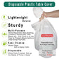 White Plastic Tablecloths 2 Pack Disposable Table Covers 84 Inch Circle Bridal Shower Party Tablecovers PEVA Solid Table Cloths for BBQ Picnic
