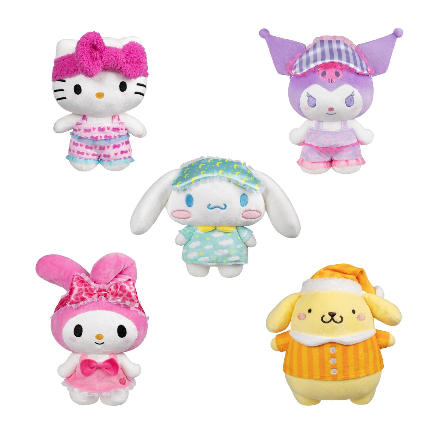 Jazwares Hello Kitty® and Friends - 8-Inch Pompompurin™ Pajama Party Plush - Officially Licensed Sanrio® Product from Ages 6+