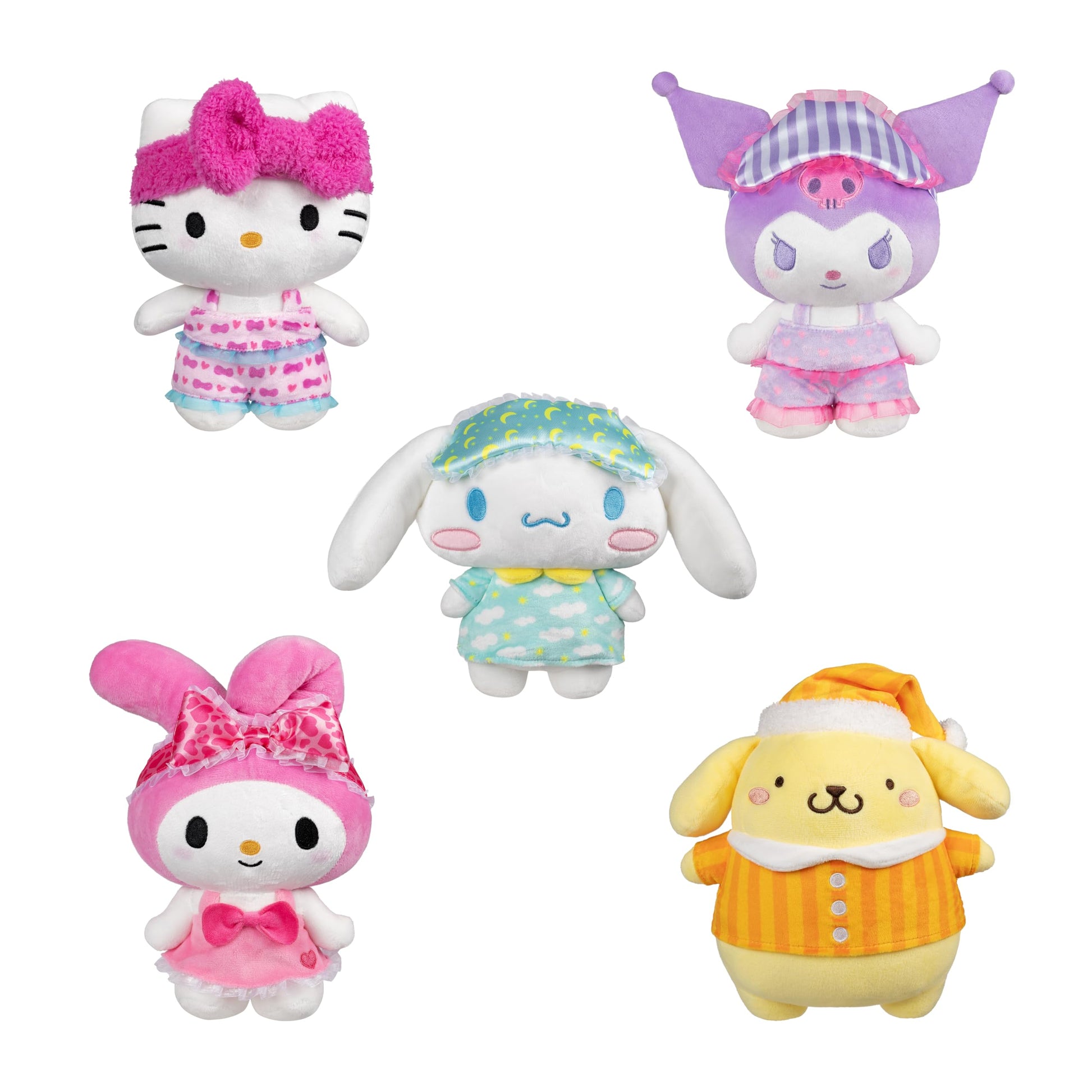 Jazwares Hello Kitty® and Friends - 8-Inch Pompompurin™ Pajama Party Plush - Officially Licensed Sanrio® Product from Ages 6+