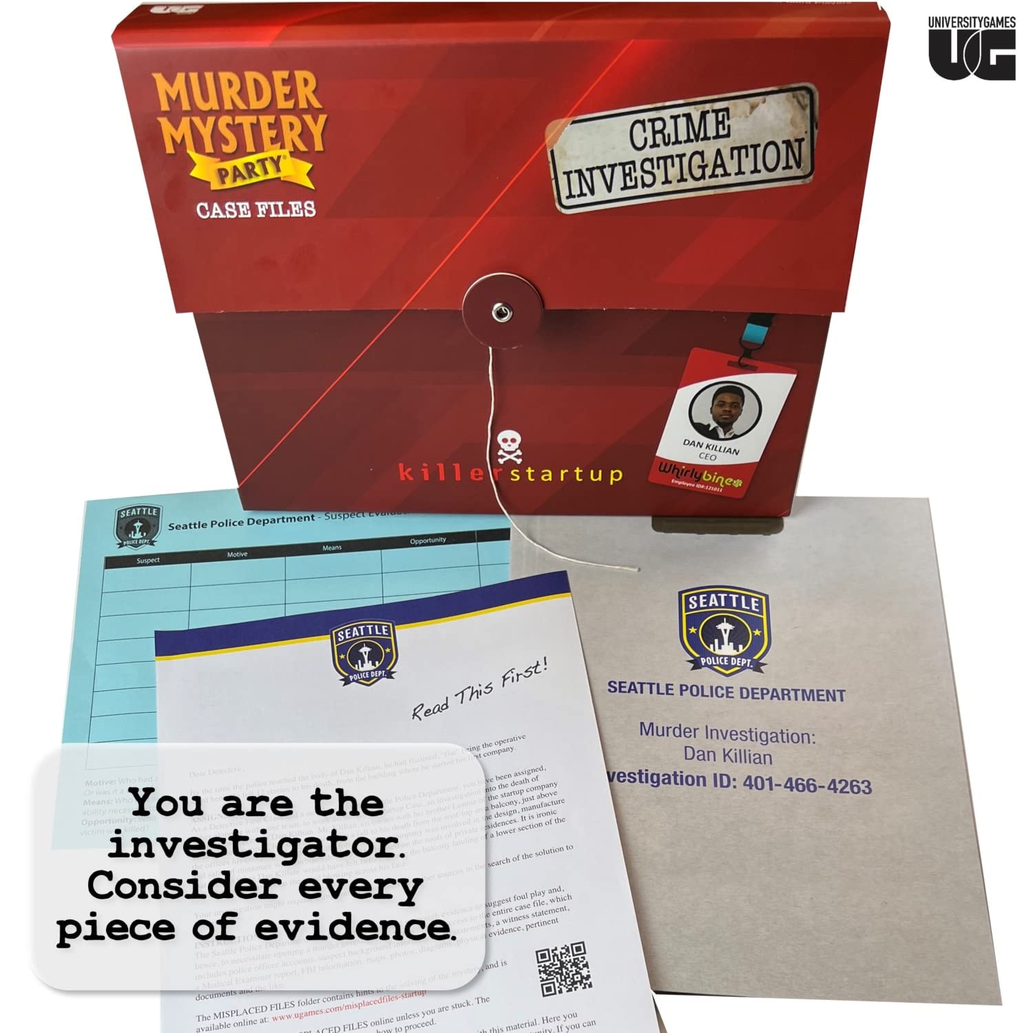 Murder Mystery Party, Case Files Fire in Adlerstein, for ages 14+
